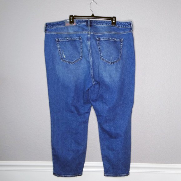 TORRID High Rise Straight Distressed Denim Jeans Ankle Cropped 22 Regular - Picture 6 of 13